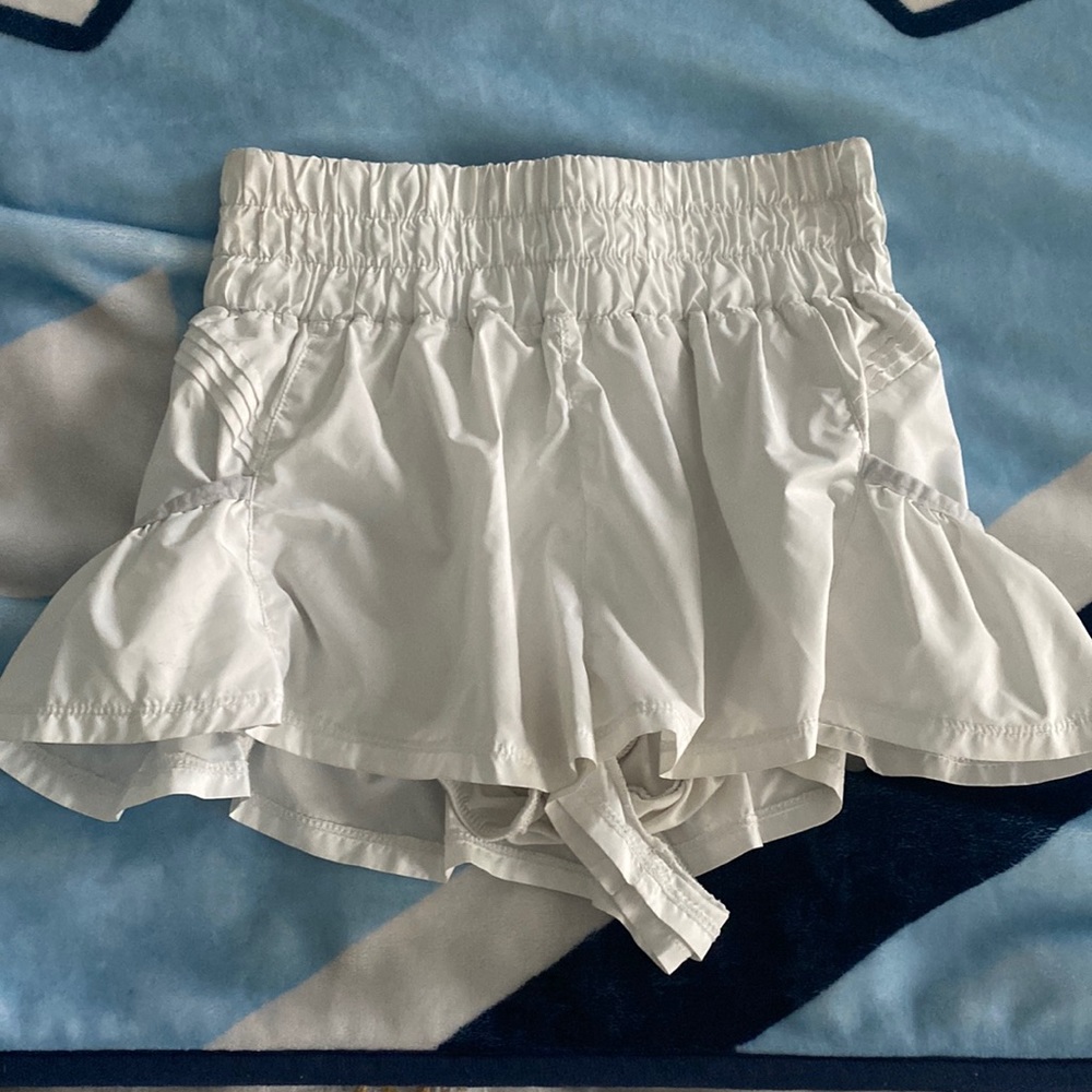 White Free People Movement Get Your Flirt On Shorts